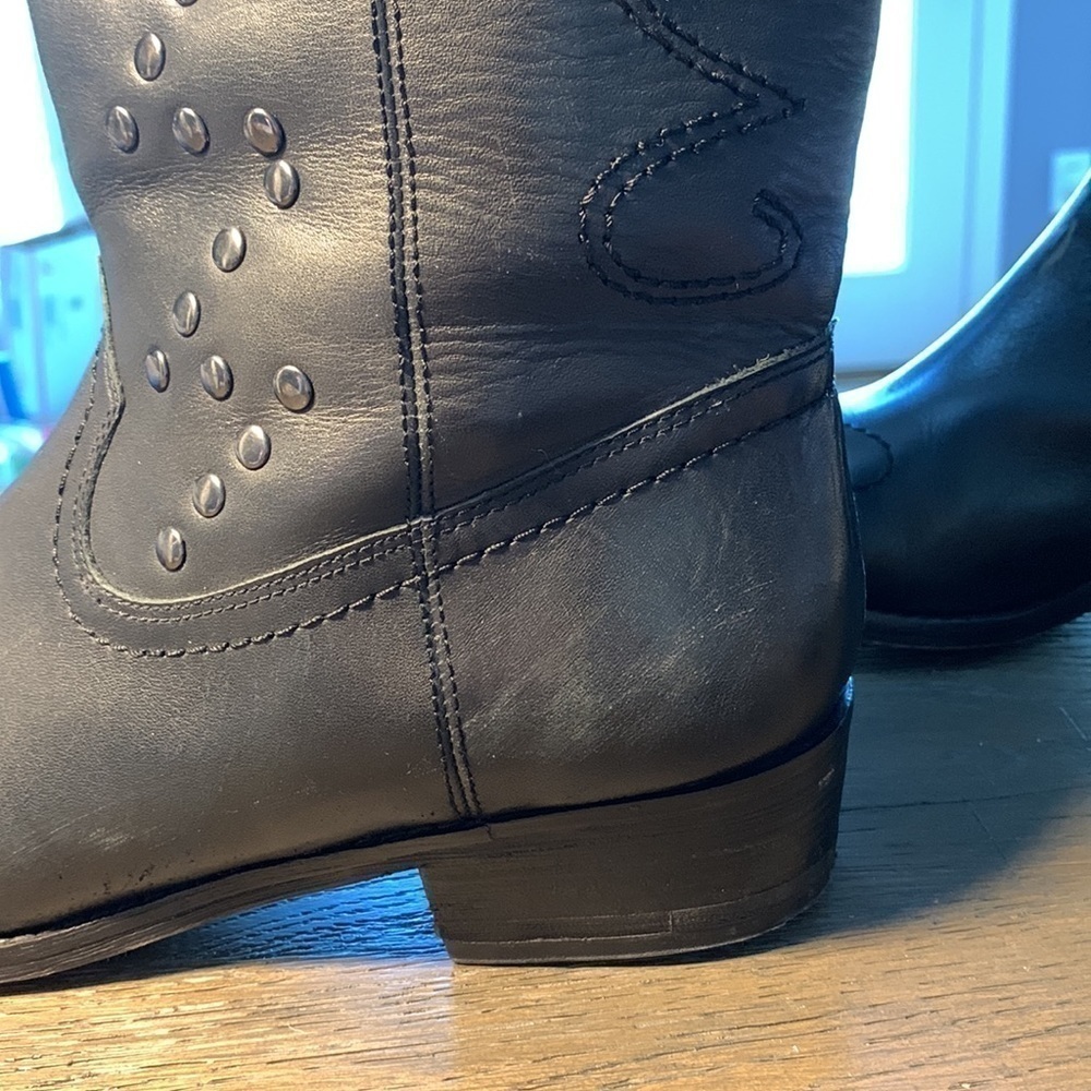 MIA Limited Edition Western Style Studded Black Rocker Cowgirl Boots - Picture 7 of 11